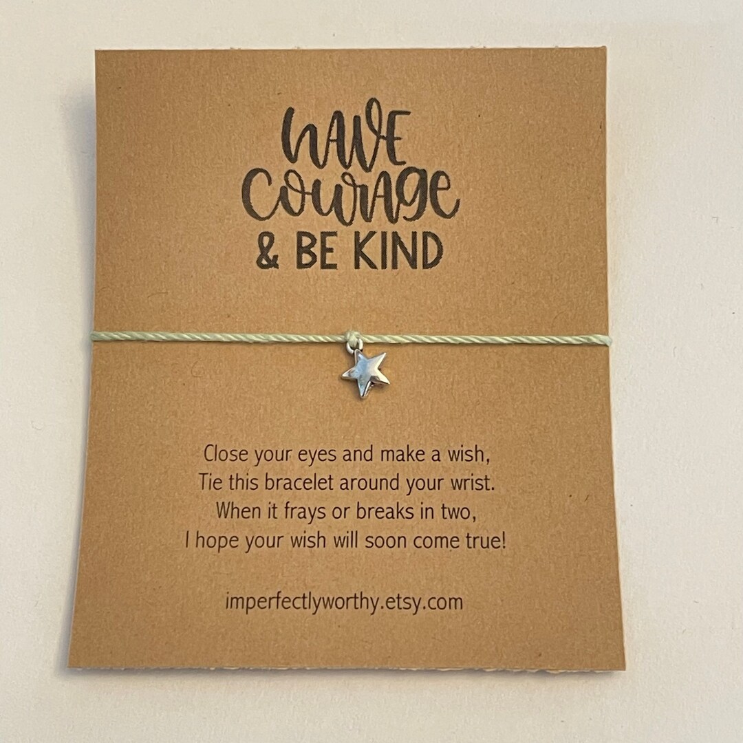 Have Courage Be Kind Tiny Star Wish Bracelet String Bracelet