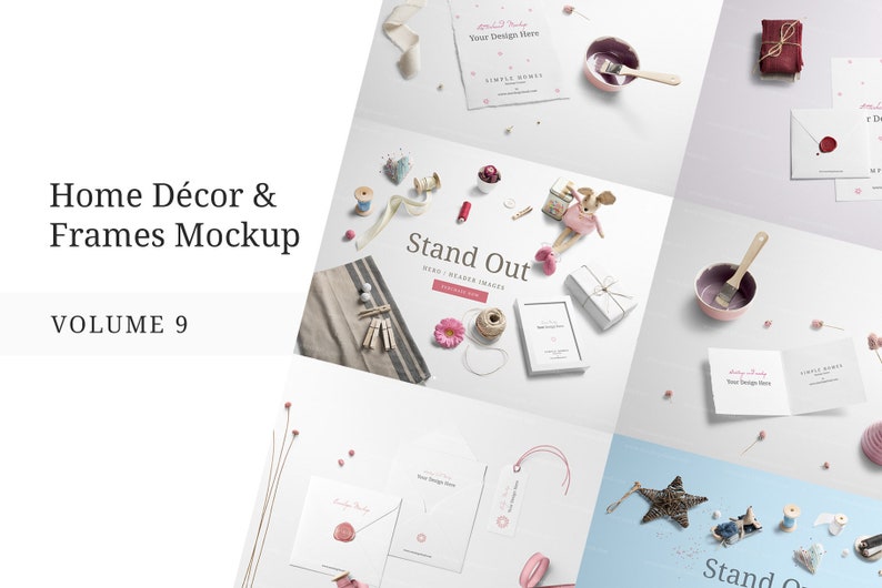 Home Decor And Frames Mockup Vol 9 Poster Frame Empty Etsy