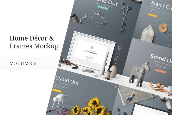 Download Home Decor And Frames Mockup Vol 5 Poster Frame Empty Etsy PSD Mockup Templates
