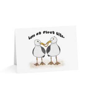 Carte de voeux Seaside Seagull - Parfaite pour l'amour, l'amitié ou les célébrations - 1 à 50 pièces disponibles
