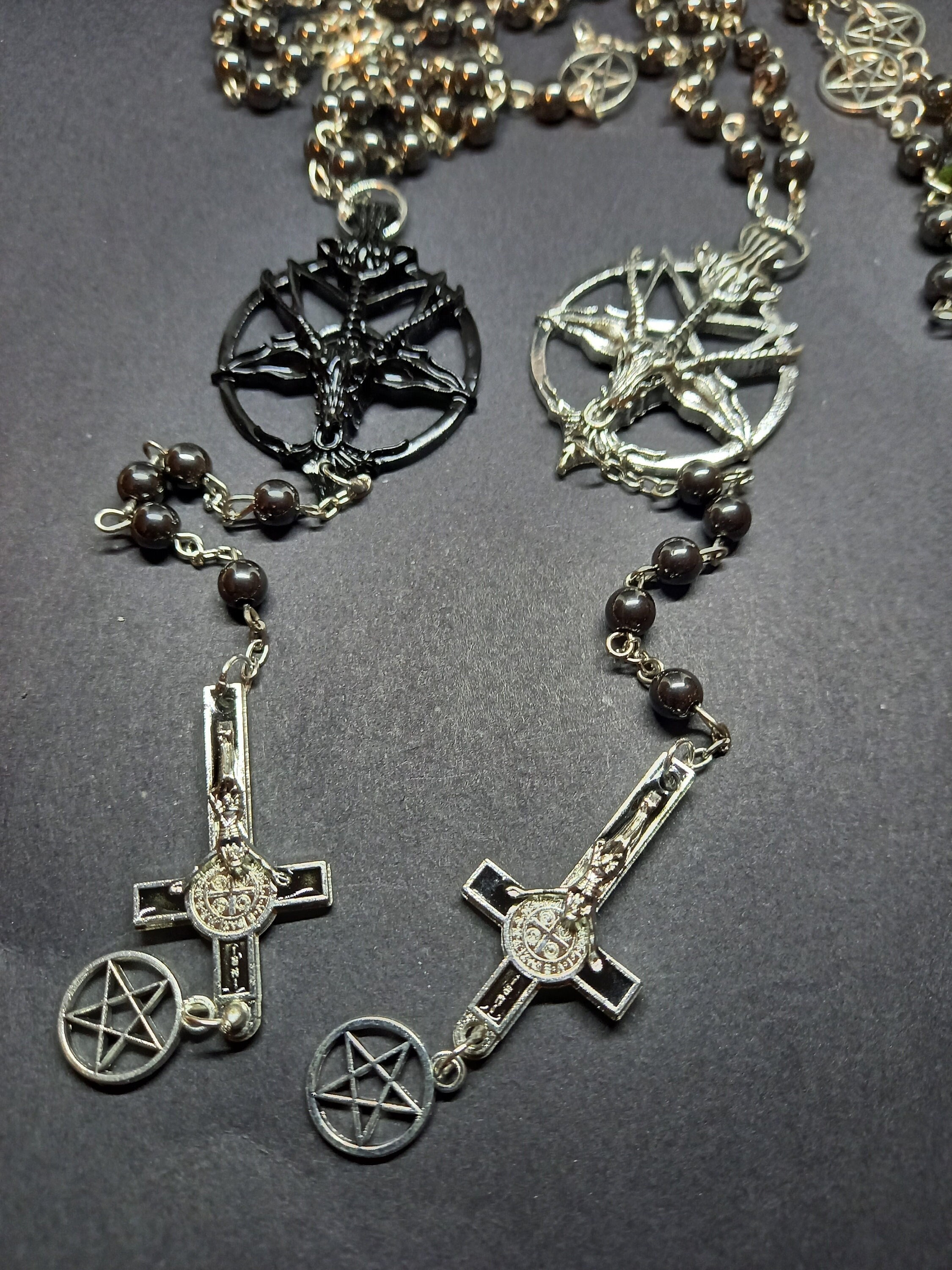 Black Hammerite Satanic Rosary 