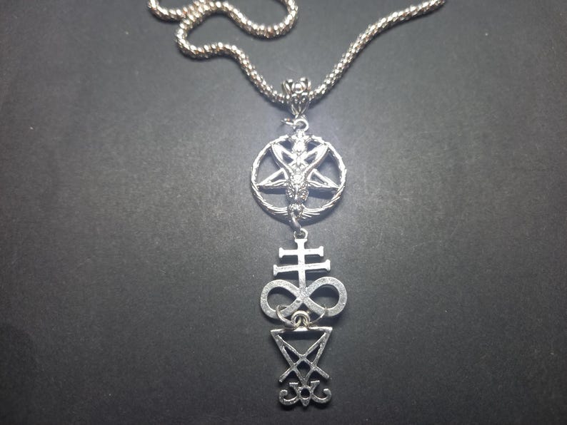 Satanic Trinity Necklace V2 : Occult Gothic Goth Witch Killstar Witchy ...