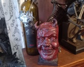OOAK Upcycled recycled Oddity Curiosity resculpted goth gothic witchy killstar horror &quot;The Shining Johnny&quot; Demonic bookend