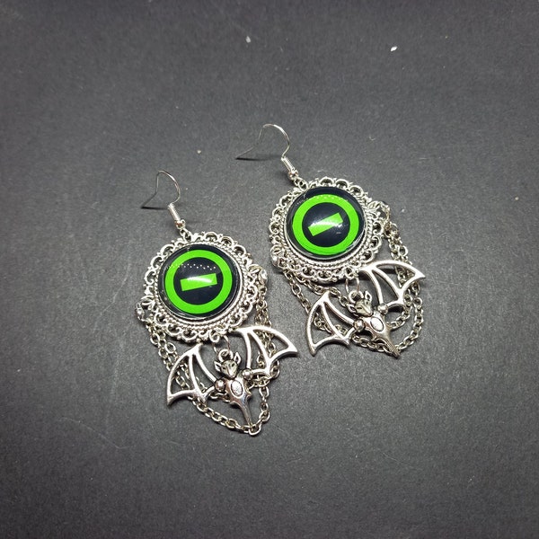 Deluxe Goth Gothic Doom Metal Pete Peter Steele Type O Negative "Inspired" Logo Earrings