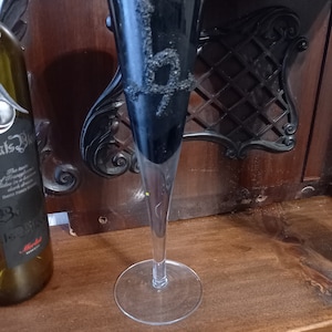 Unique upcycled/recycled Witch Witchcraft Occult Satanic sculpted Sigil of Lilith black glass Alter Chalice