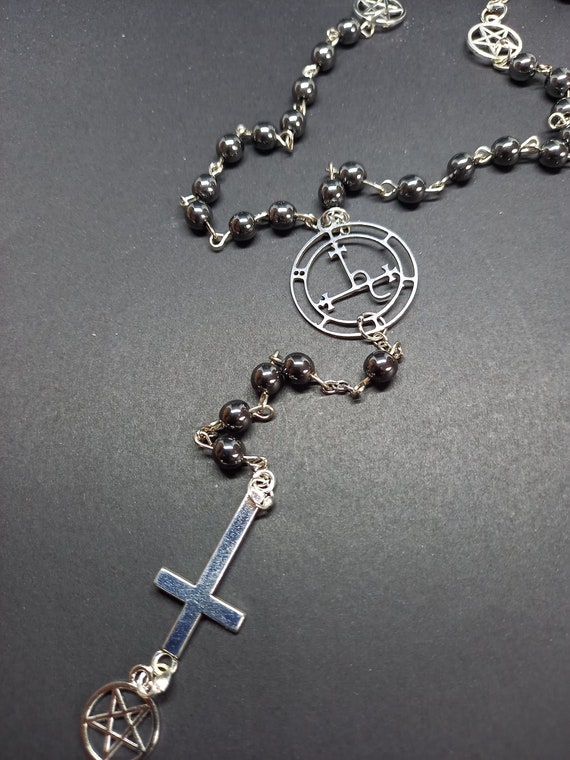 Satanic Rosary,black Hammerite 