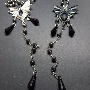 Nu Pastel Goth Gothic Witchy Alternative Horror Vampyre Dracula Nosferatu "Vampire Victoriana" style Rosaries