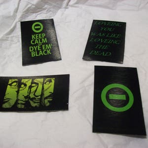 タイプOネガティブ「インスパイアード」冷蔵庫マグネット4個セット、セット1：ドゥームメタルゴシック魔女風