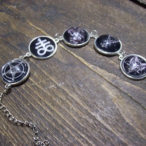 Nu Pastel Goth Gothic Black metal Witchy Witch Witchcraft Pagan Satanic Church Of Satan Lucifer  Occult &quot;Satanic&quot; Bracelet