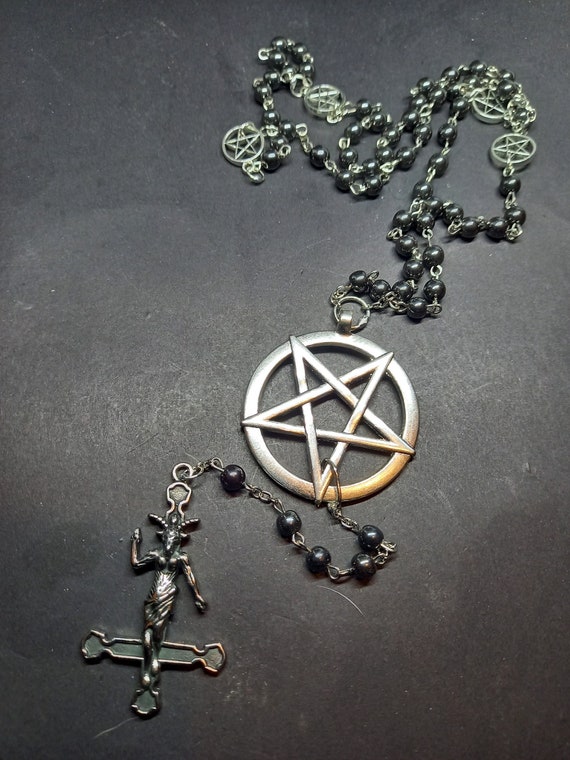 Black Hammerite Satanic Rosary 