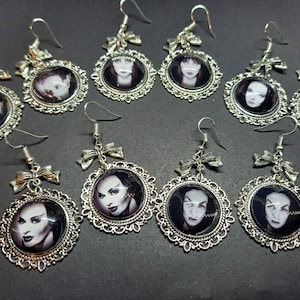 Goth Gothic Witchy Psychobilly Alternative horror inspired &quot;Deadly Divine &quot; Gothic bride earrings