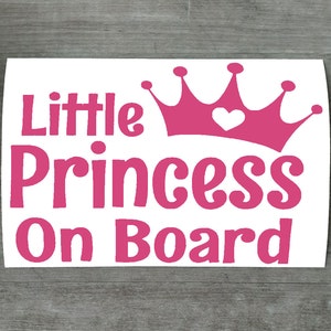 Little Princess Aufkleber Baby an Bord Style Vinyl Aufkleber - Autozubehör Autoaufkleber - 20 cm x 14 cm
