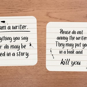 Writer Theme Coasters  - A great gift for any Novelist - 2 Designs Available