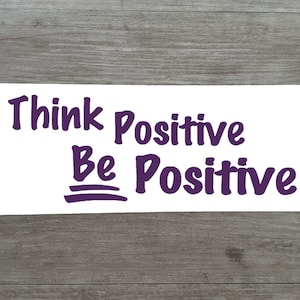 Adesivo per pensiero positivo per specchio / parete / casa / scrivania - Sii una decalcomania in vinile positiva - Attacca allo specchio come promemoria quotidiano per pensare positivo