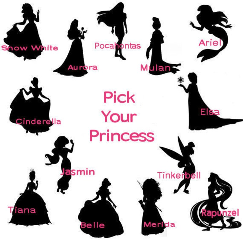 Disney Princess Vinyl Sticker for Car/Wall/Window/Laptop/ Etsy