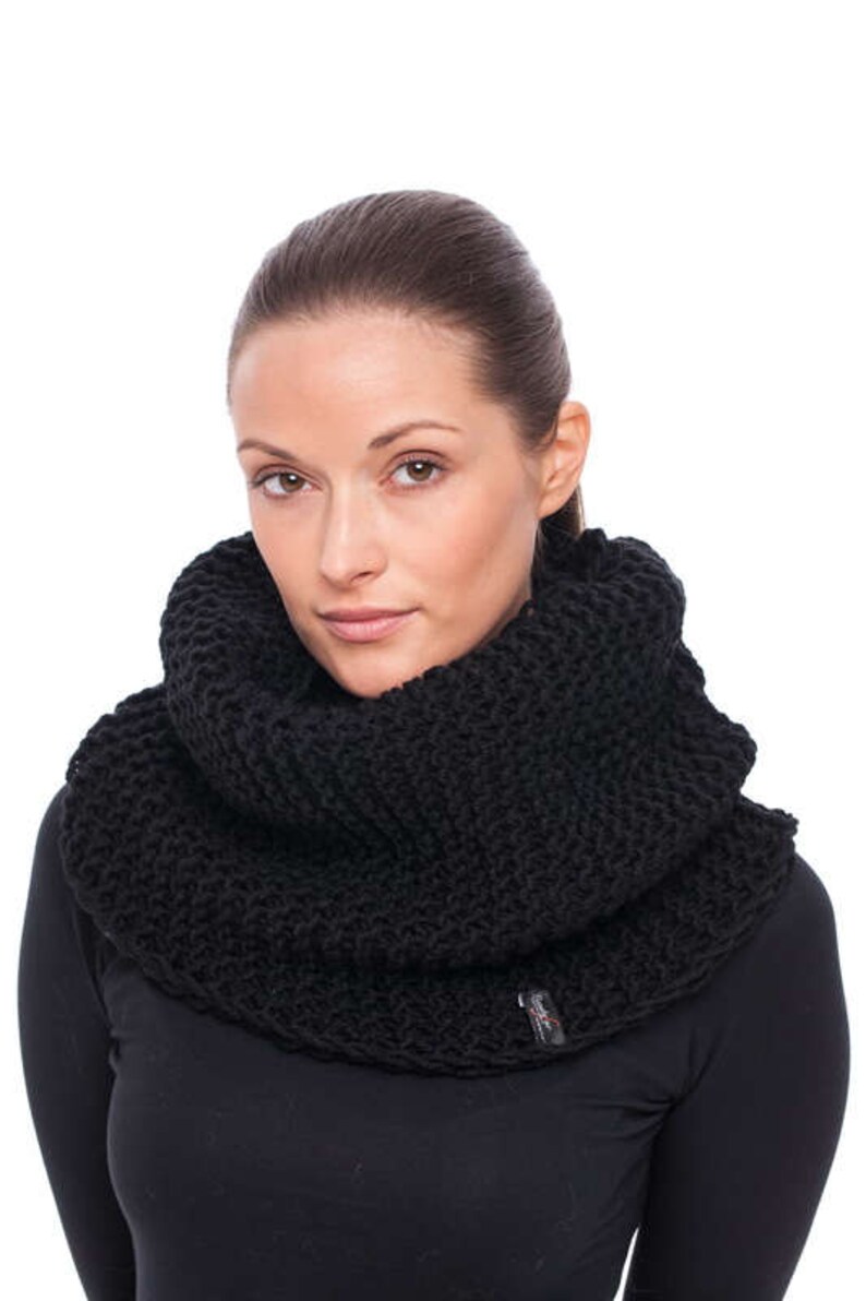 Handmade black wool cape