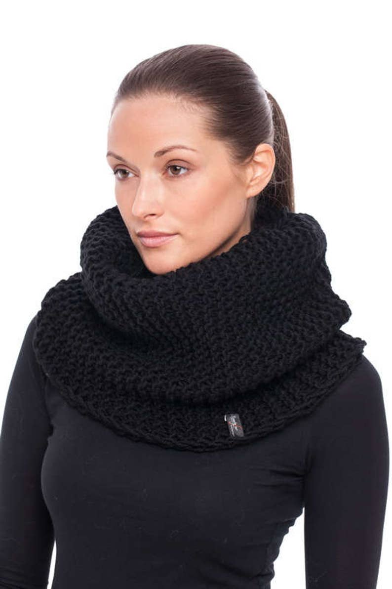 Handmade black wool cape