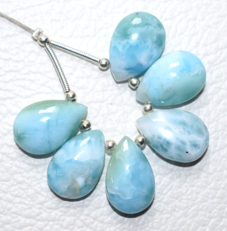 Oyster Green-Blue Copper Turquoise Smooth Plain Marquise Shape Briolettes 10x20 MM 10 Pieces Handmade Gemstone Briolettes High Quality