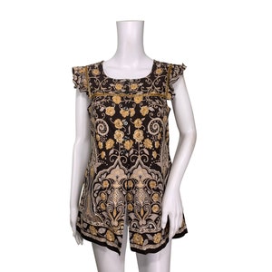 1970s Boho Cotton Blend Blouse