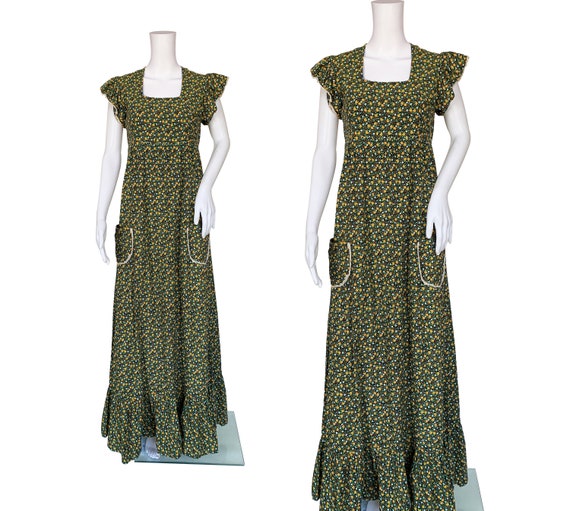 1970s Cotton Maxi Dress