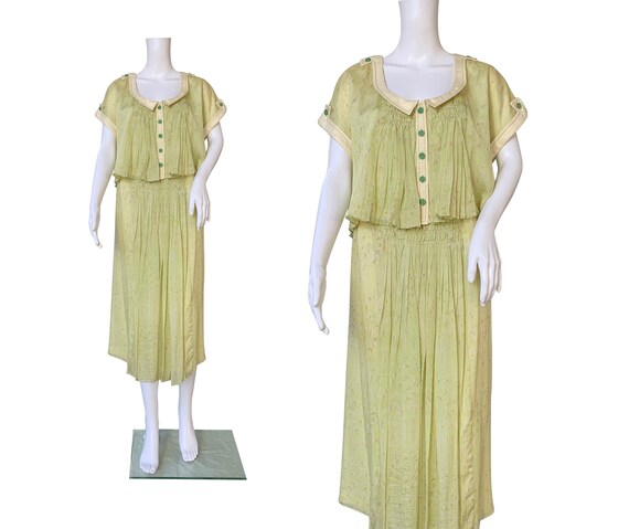 1970s Bill Gibb Chiffon Suit