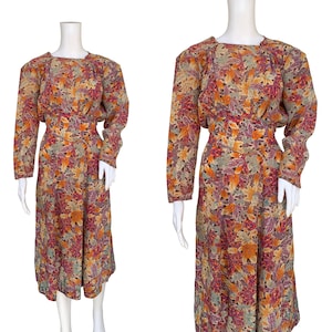 1940s Print Dress