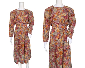 1940s Print Dress