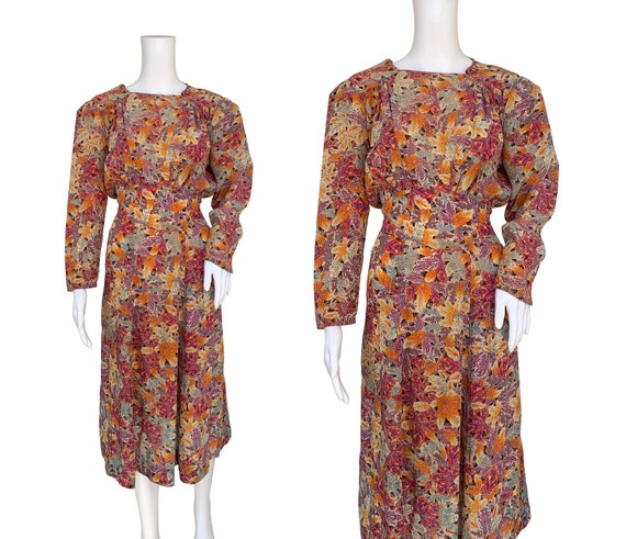 1940s Print Dress