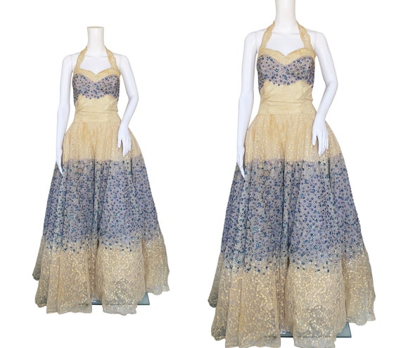 1950s Norman Hartnell Couture Dress