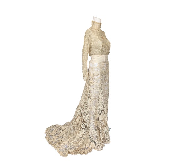 Edwardian Tape Lace Wedding Dress