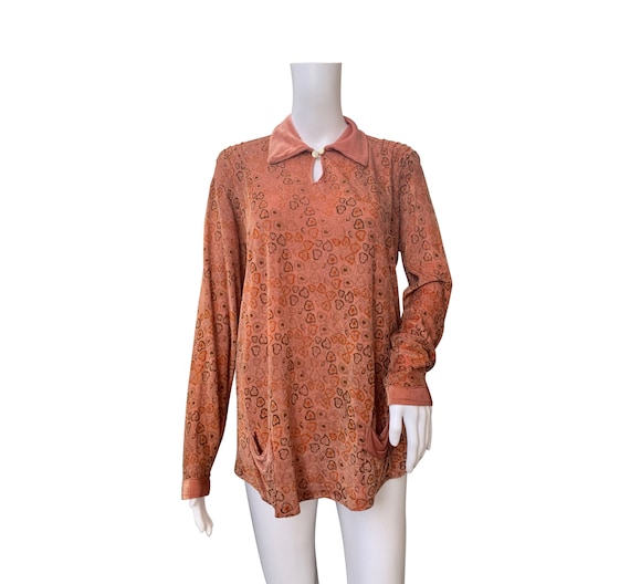 1970s Print Tunic Top