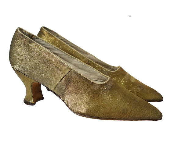 1920s Gold Lamé Shoes