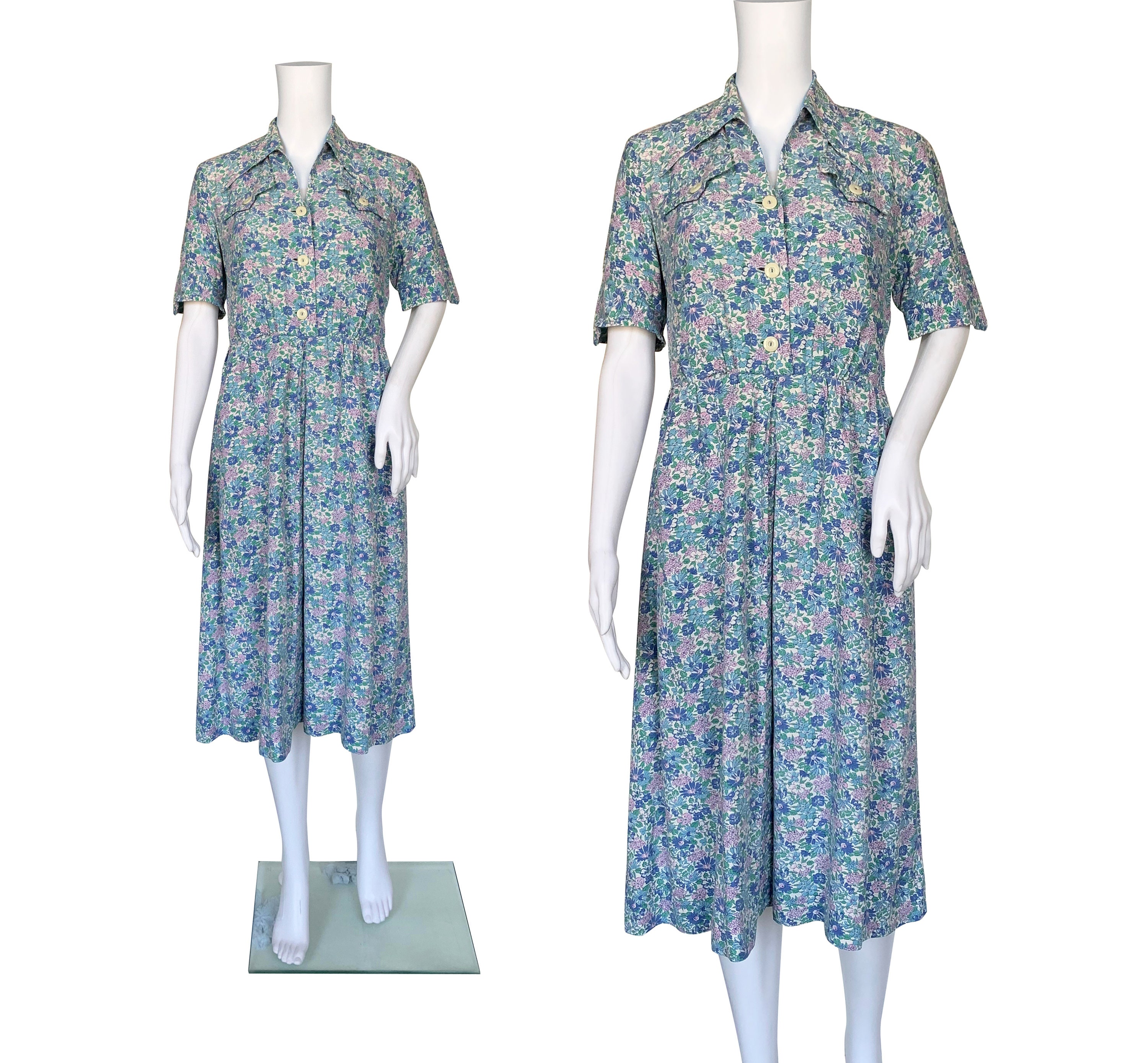 1940s Cotton Dress | Etsy Australia