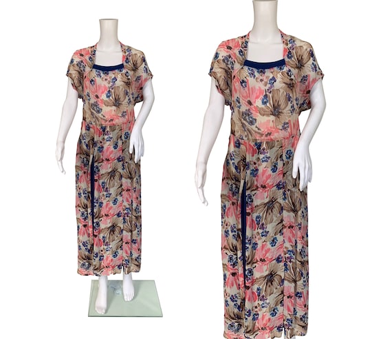 1930s Silk Chiffon Dress