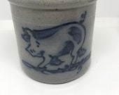 Salt glaze Pig Crock by Rowe Pottery Works 1991