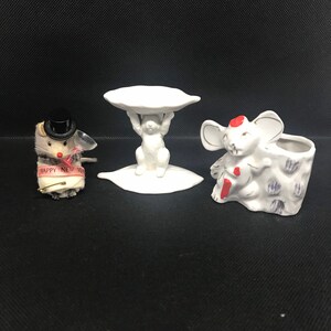 3 Vintage mice figurines, collectables