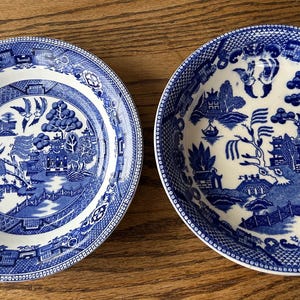 Blue Willow Bowls X 4 - Etsy