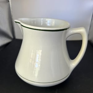 Green Stripe Shenango China pitcher/creamer. 4.5” tall, restaurant ware.