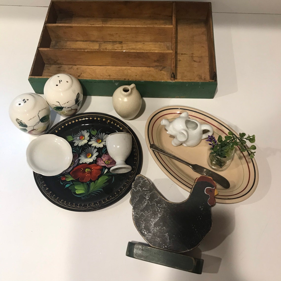 Vintage Farmhouse Table Top Bundle Etsy