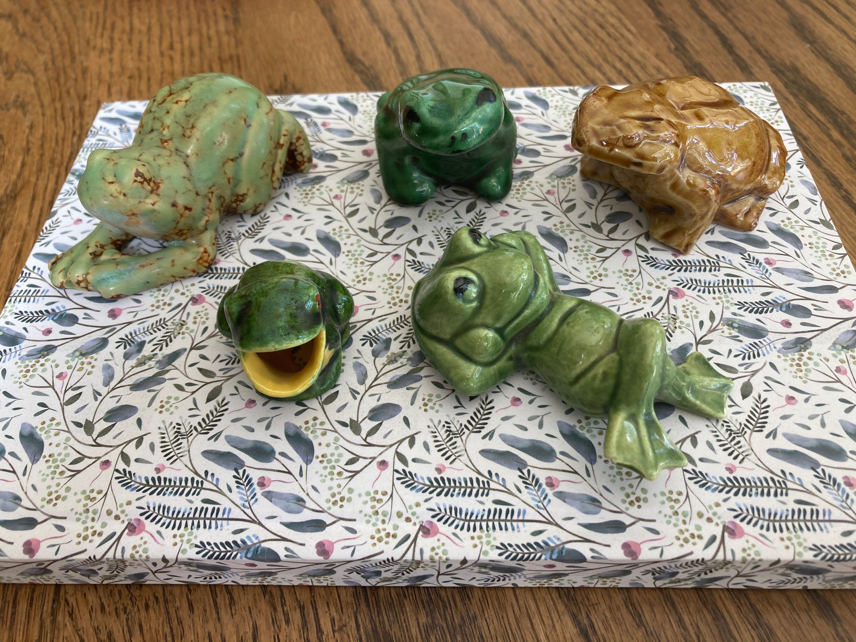 Ceramic Frog/toad Collection. Set of 5. 1.5”-3”
