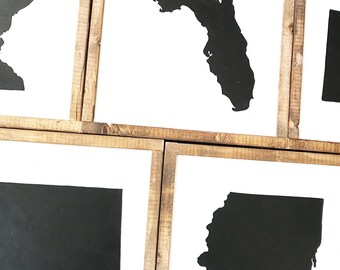 State Heart Print State Print State Poster State Sign | Etsy