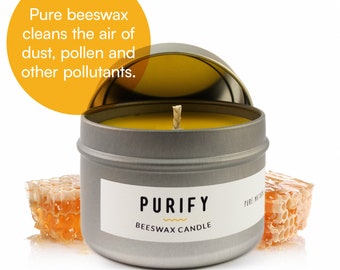 Beeswax Candle ~ Unwind Relax ~ Beeswax Gift ~ Stress Relief ~ Handmade Beeswax Candle ~ Natural Candle ~ Purifying Candle ~ Purifying