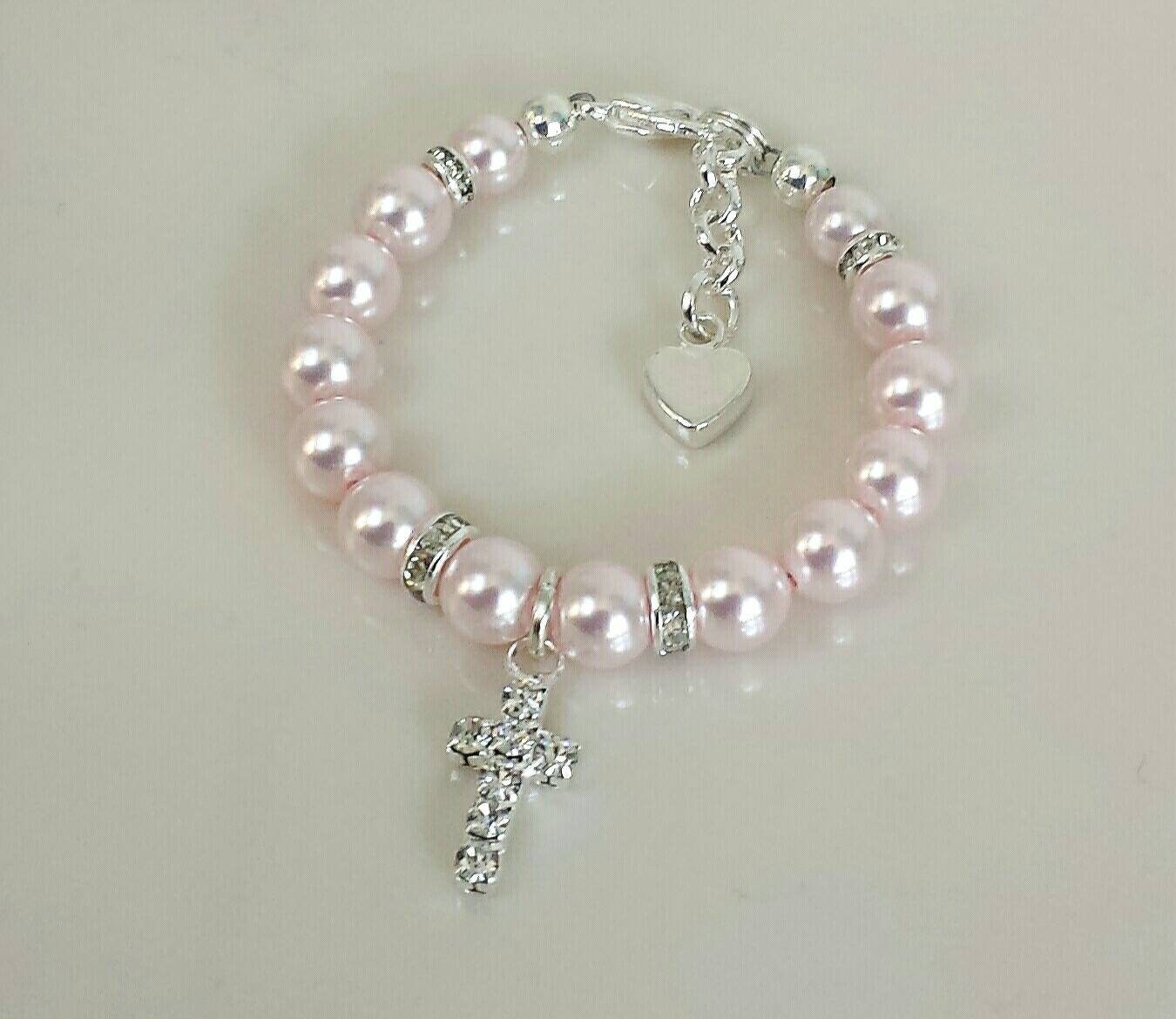 Personalised Baby girl baptism Cross bracelet christening gift Etsy