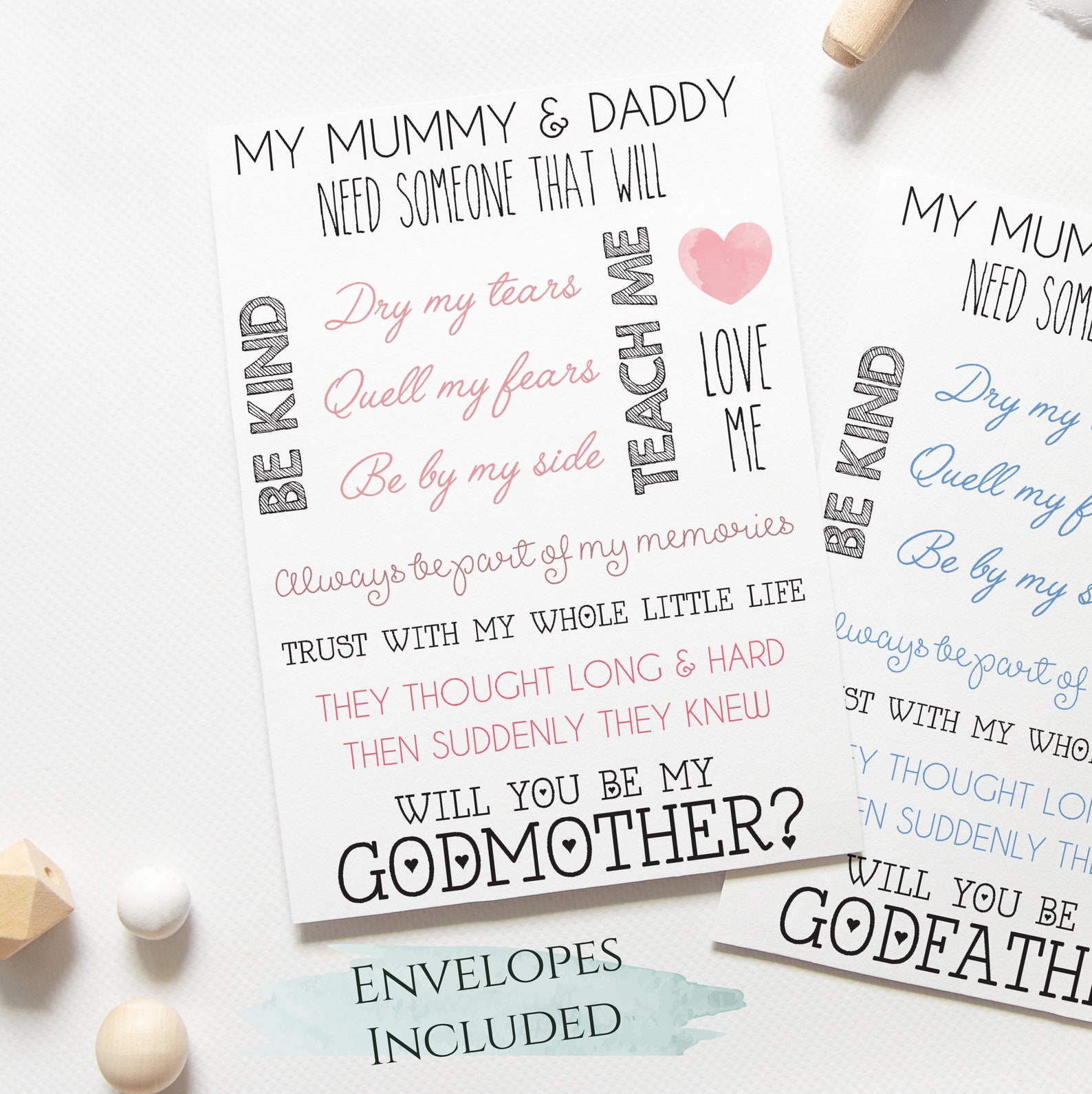 Will You Be My Godparents Card Godparents Card Godparent Etsy UK