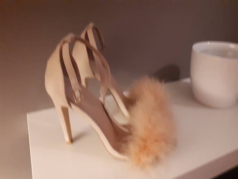 feather sandals heels
