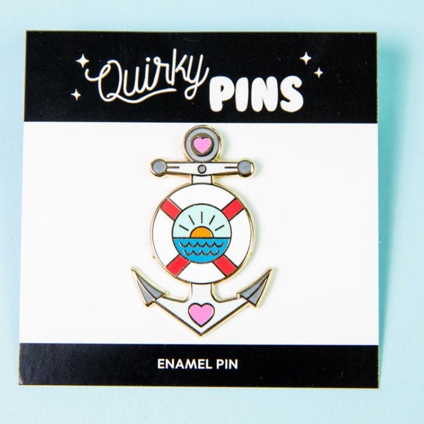 Anchor Heart Sailor Nautical  Enamel Pin