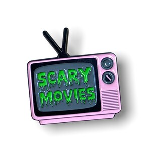 Scary Movies Vintage TV Enamel Pin image 3