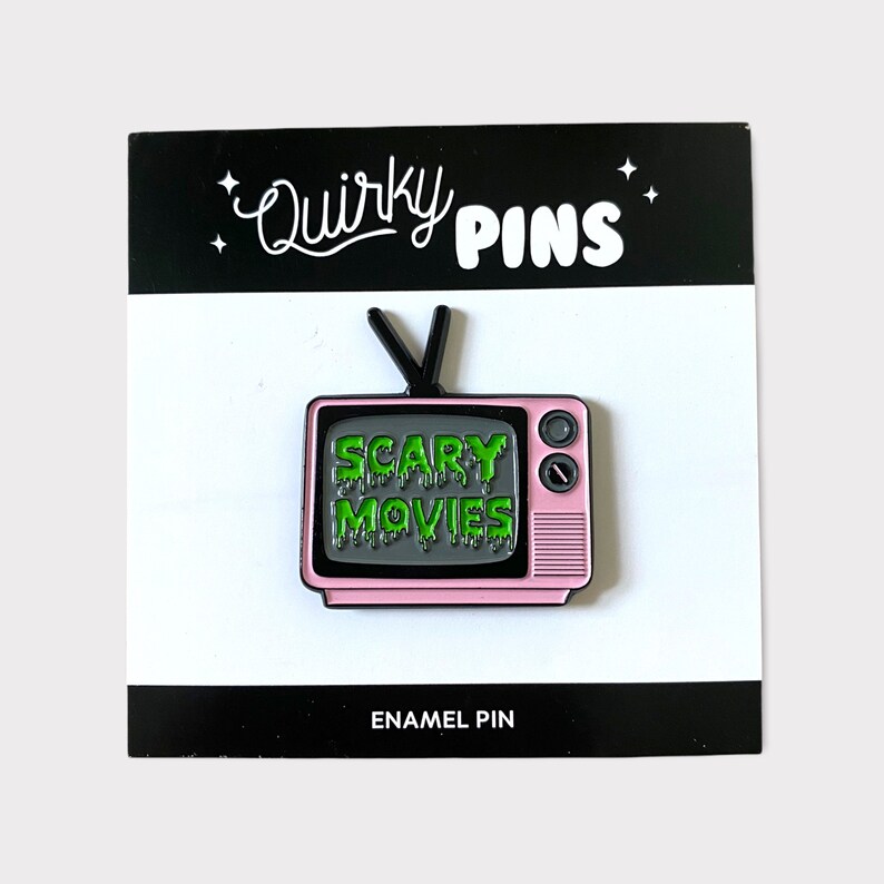 Scary Movies Vintage TV Enamel Pin image 5
