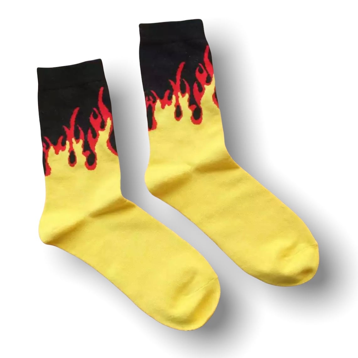 90s Y2k Flame Fire Quirky Socks | Etsy