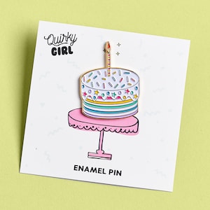 Birthday Cake with Sprinkles Enamel Pin
